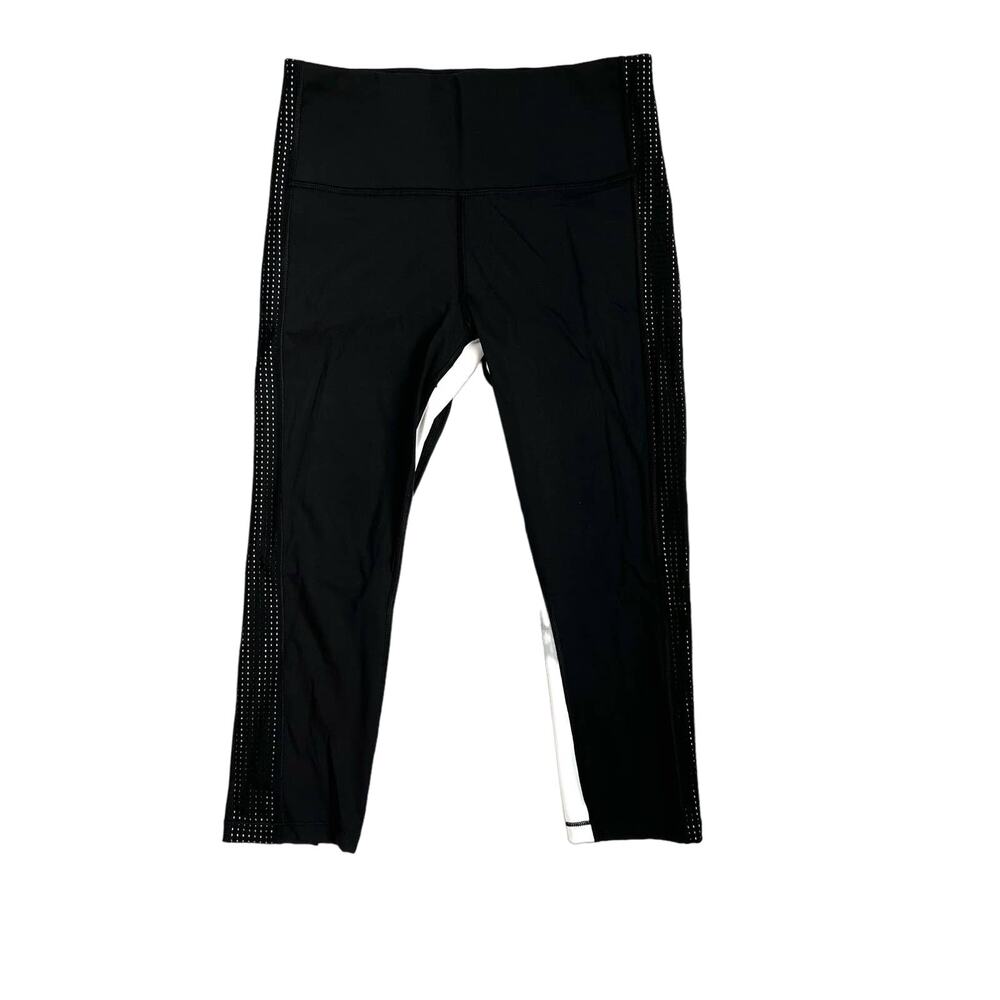 Athleta Women’s blank and white compression athletic leggings